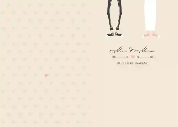 Kirchenheft Umschlag zur Hochzeit Pärchen