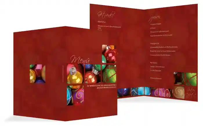 Weihnachten Menü Christbaumkugeln