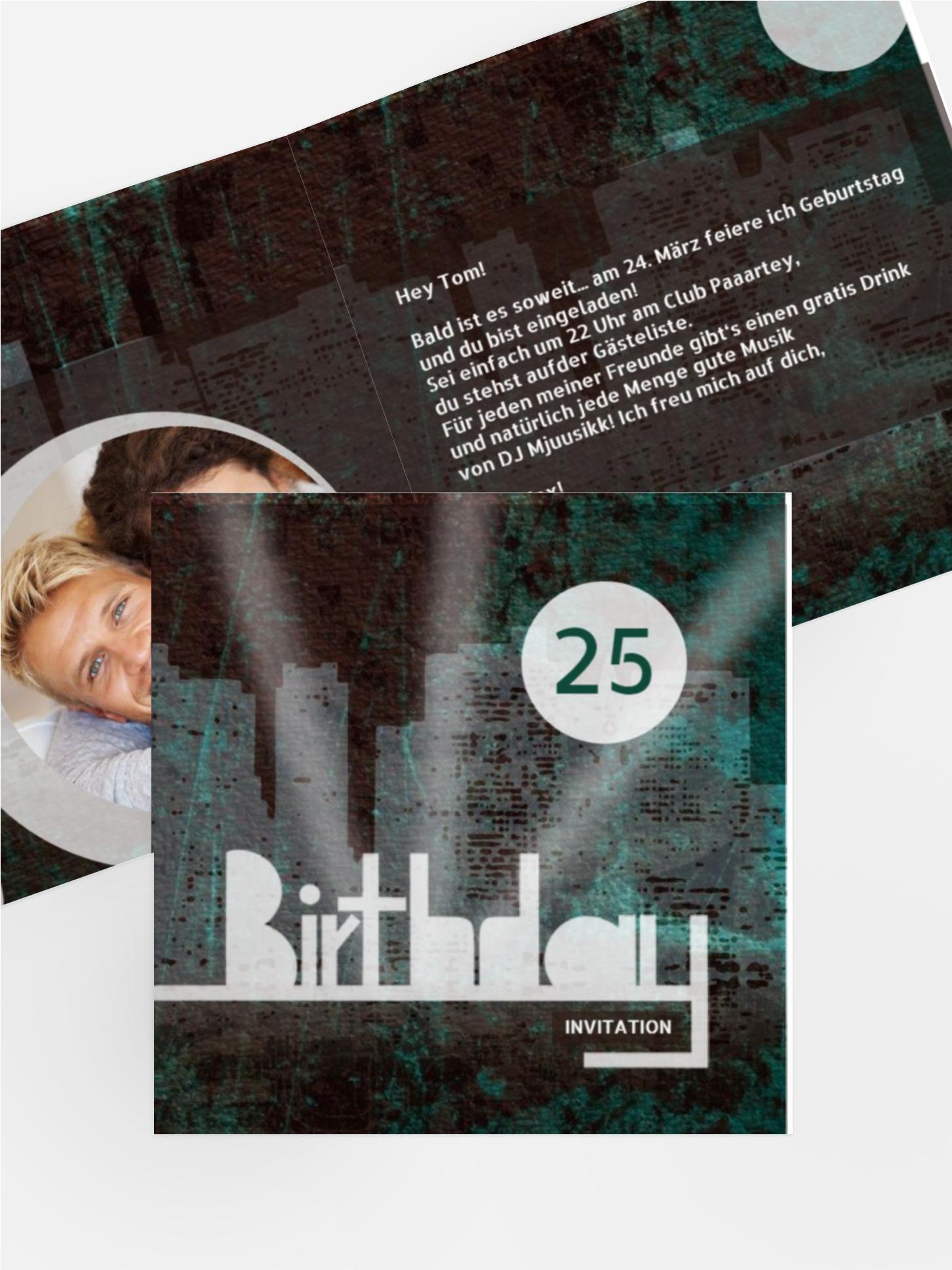 Einladung zum Geburtstag City Lights Foto