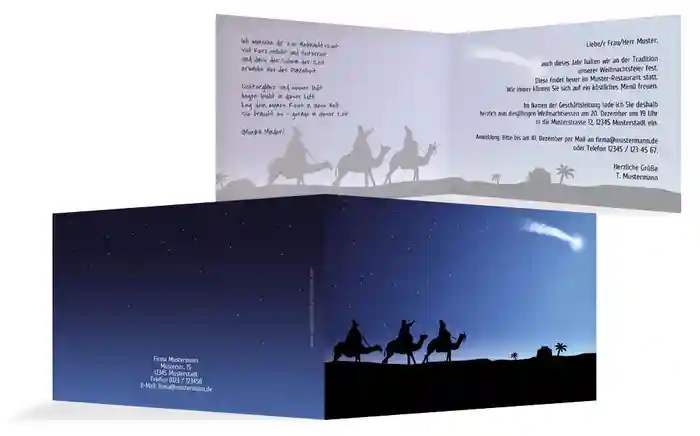 Weihnachten Einladungskarte Geschäftlich drei hl. Könige