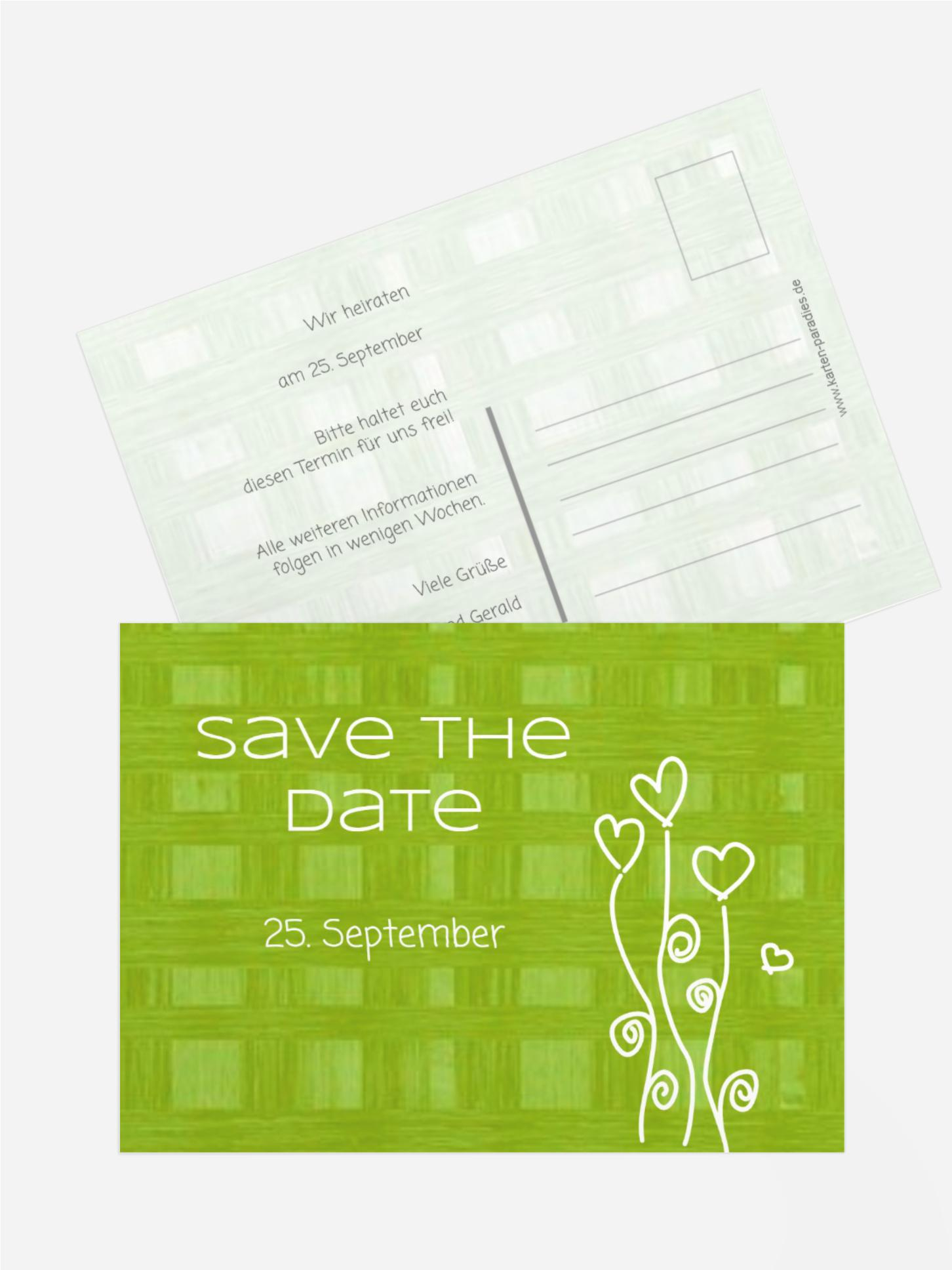 Save the Date Karte Liebestraum