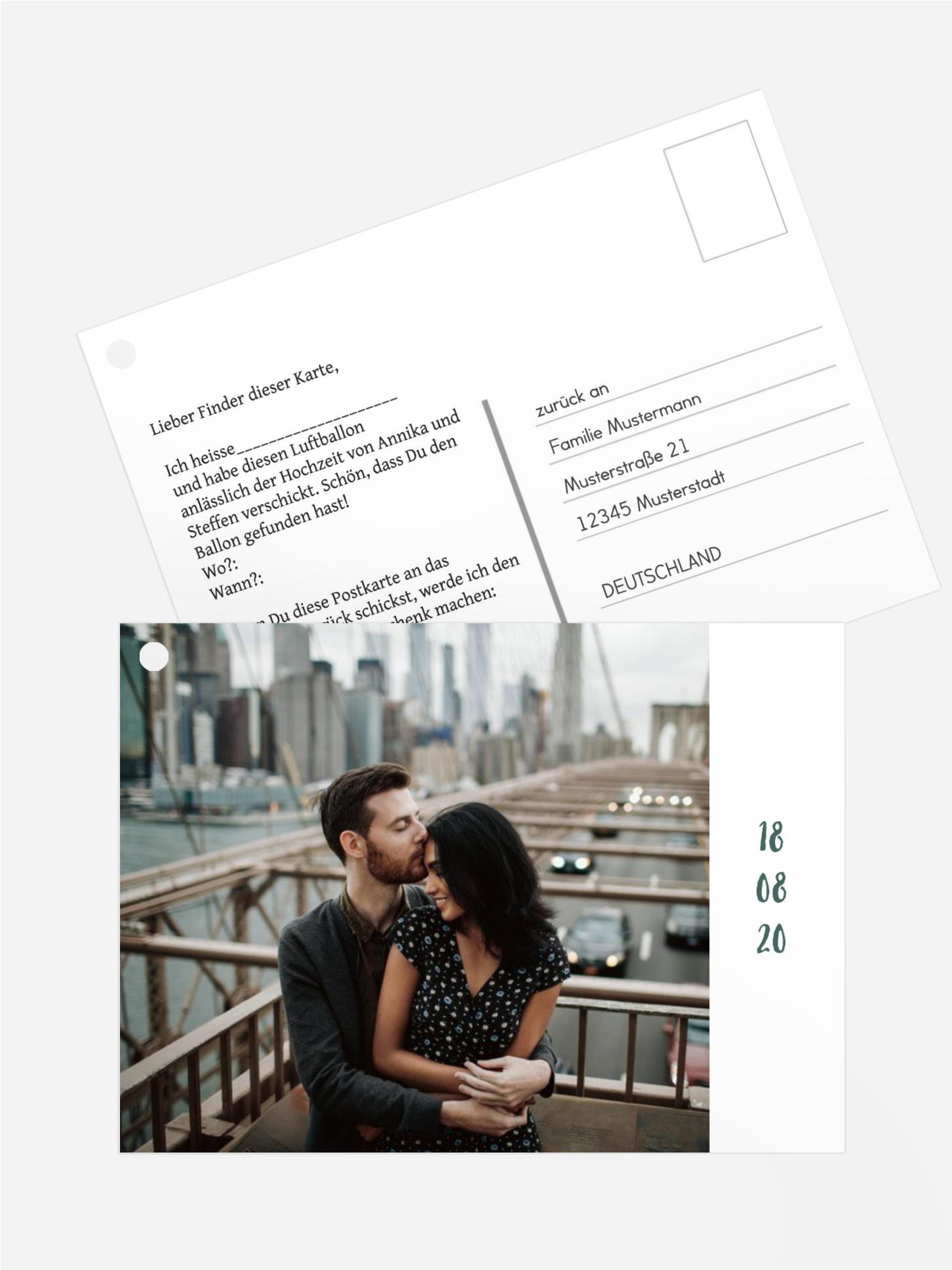 Ballonflugkarte Ich Du Wir