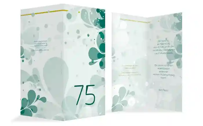 Geburtstagskarte Einladung Floral 75