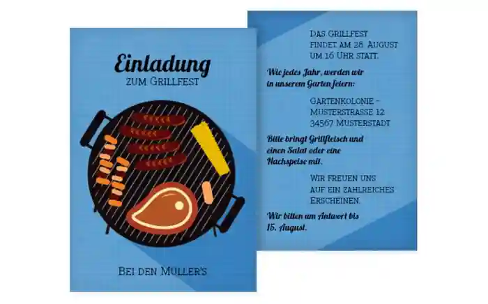 Einladung zum Sommerfest Grillsaison Einladung zum Sommerfest Grillsaison