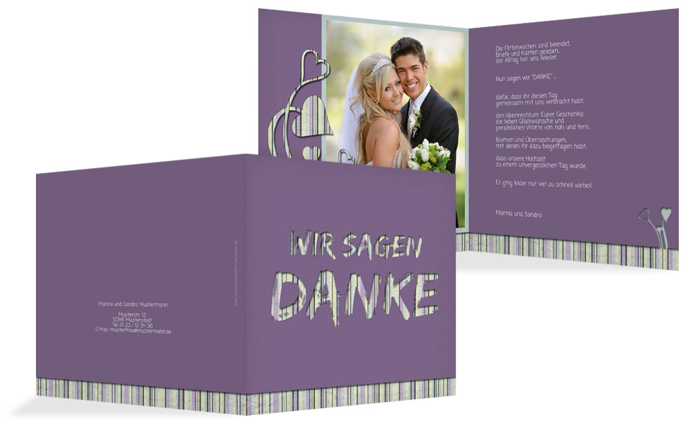 Danksagungskarte Wir heiraten