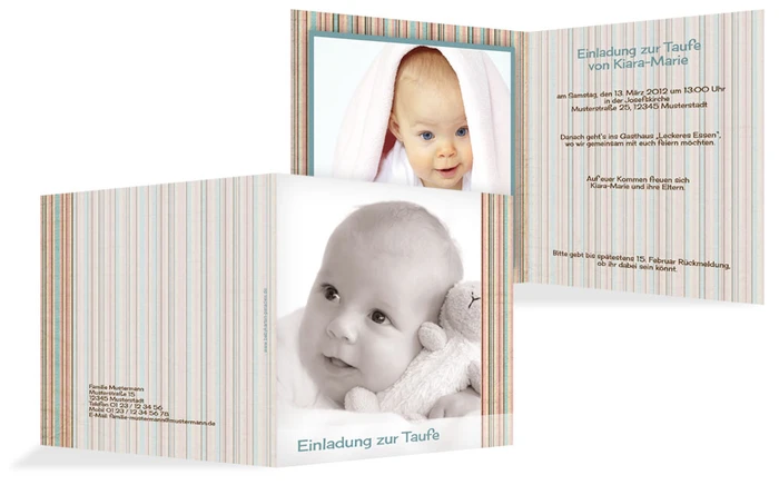 Taufe Einladung zarter Farbklang