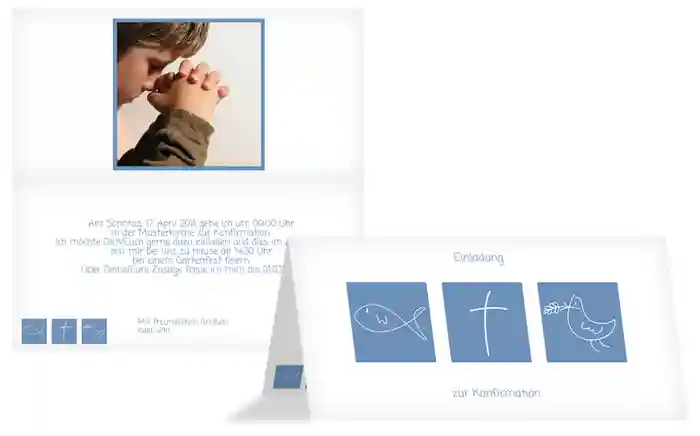 Einladungskarte Konfirmation_Triple Einladungskarte Konfirmation_Triple