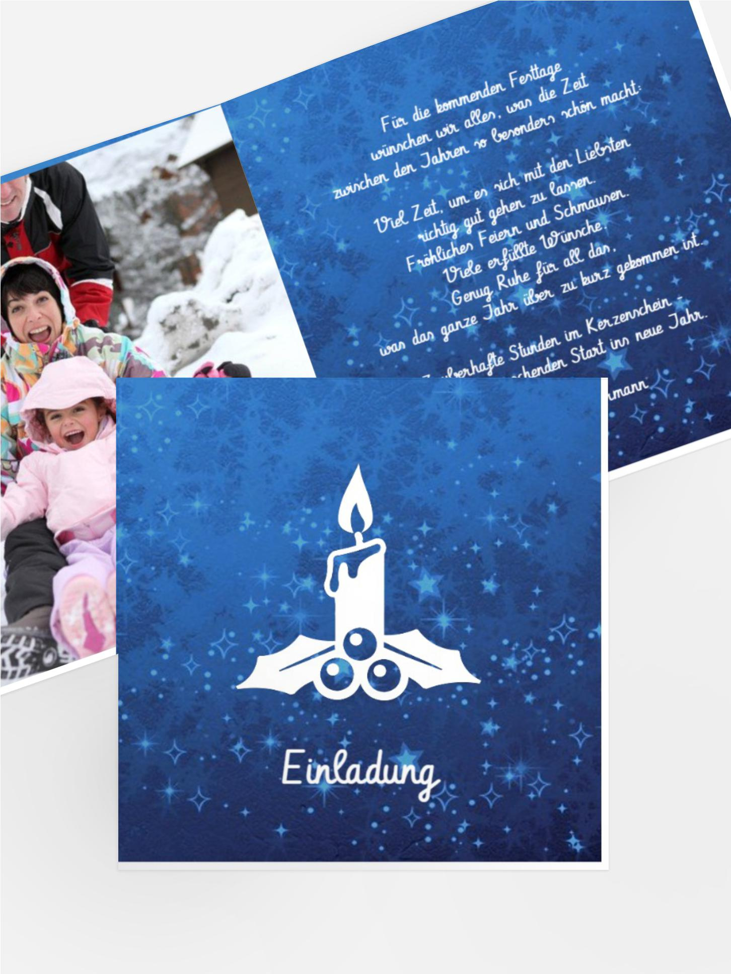 Weihnachtsgrußkarte Privat Advent