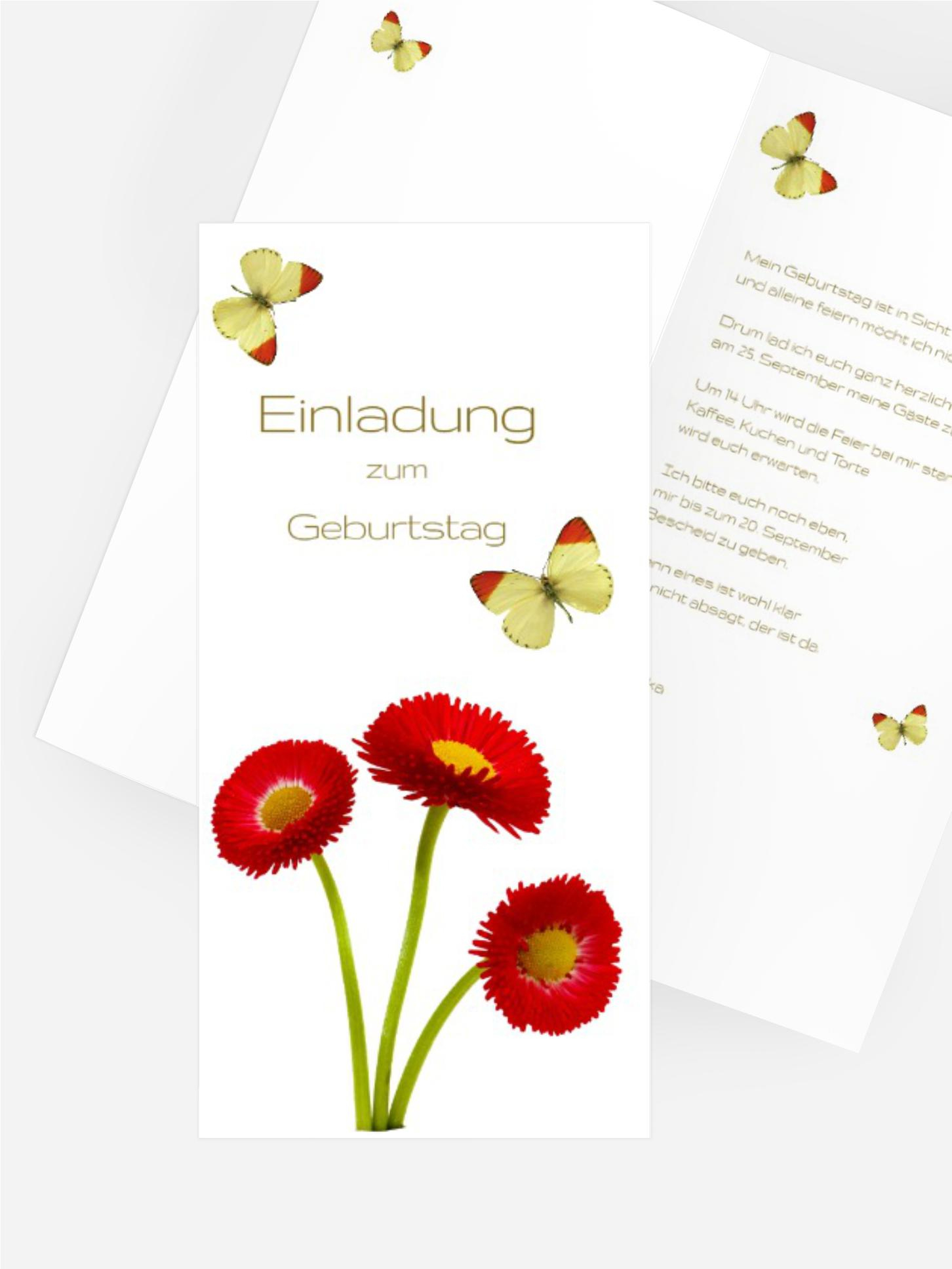 Einladungskarte zum Geburtstag Natur