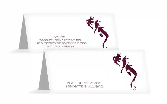 Tischkarte Hochzeit Tango