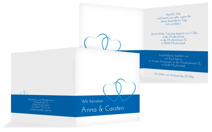 Einladung Herzensband