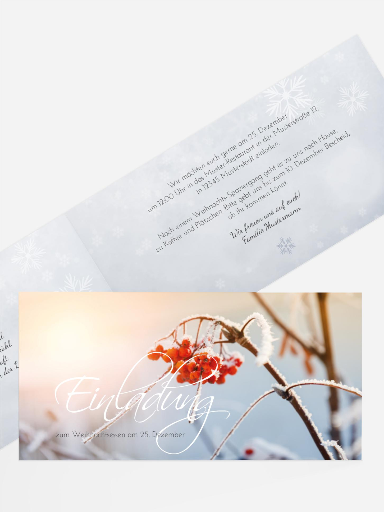 Weihnachtseinladung Reif