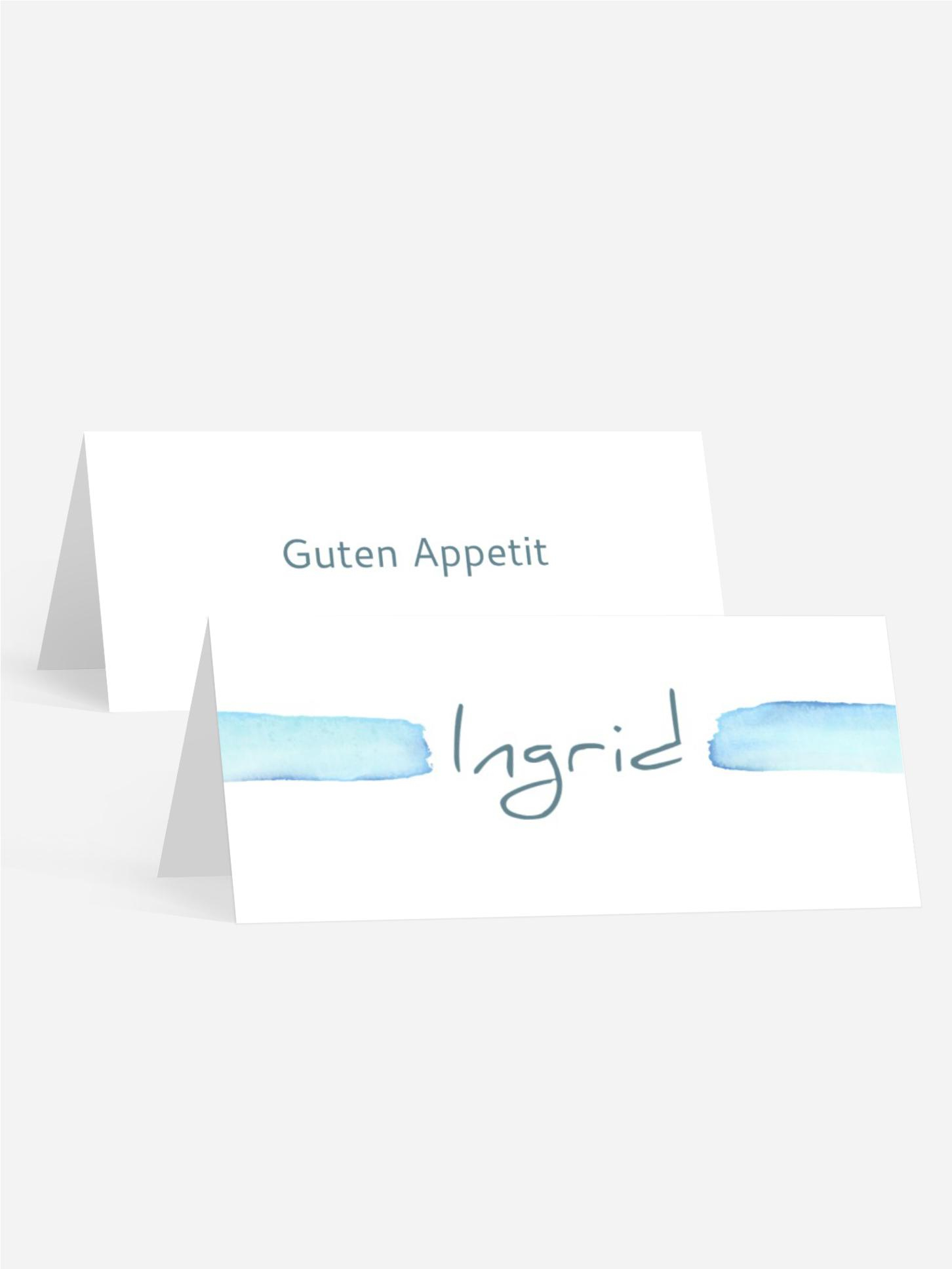 Tischkarte Konfirmation Blaufisch