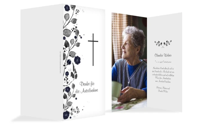 Dankeskarte Schlichte Blumenpracht