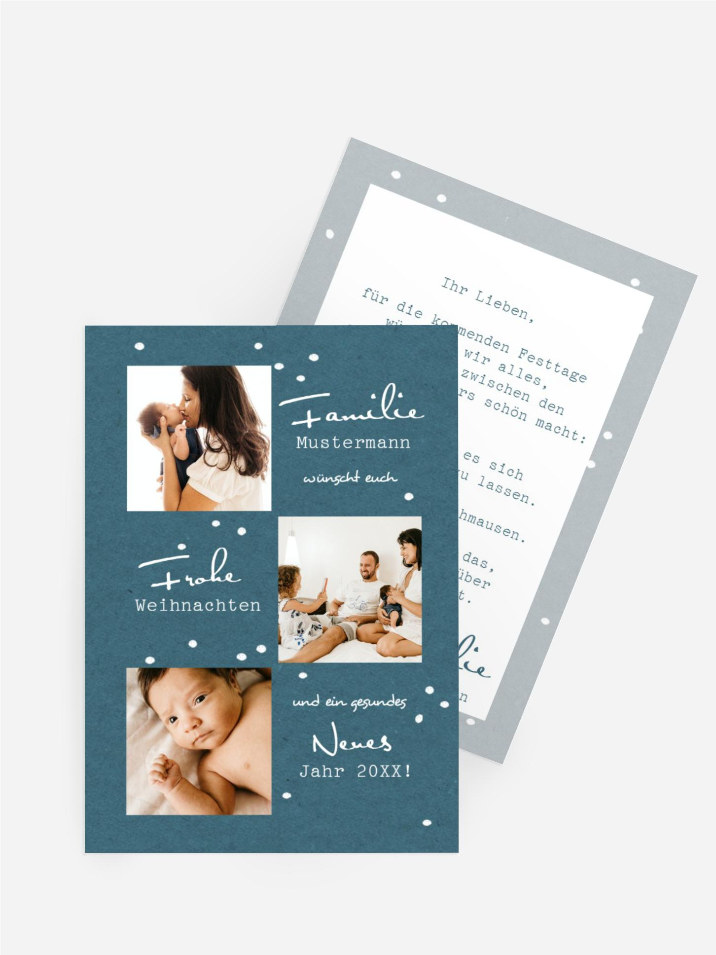 Weihnachtsgrußkarte Flöckchen