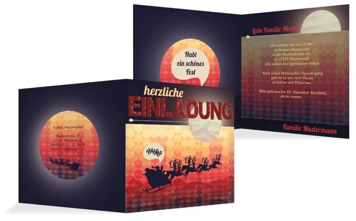 Weihnachtseinladung Hohoho Weihnachtseinladung Hohoho