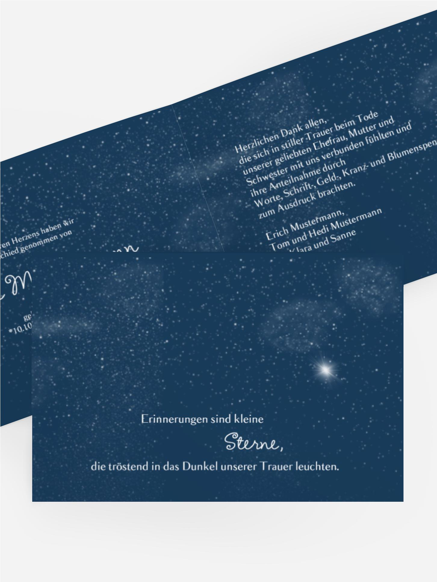 Dankeskarte starry sky quer