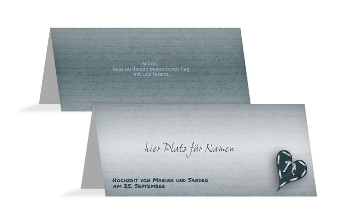Tischkarte Herzensgedicht