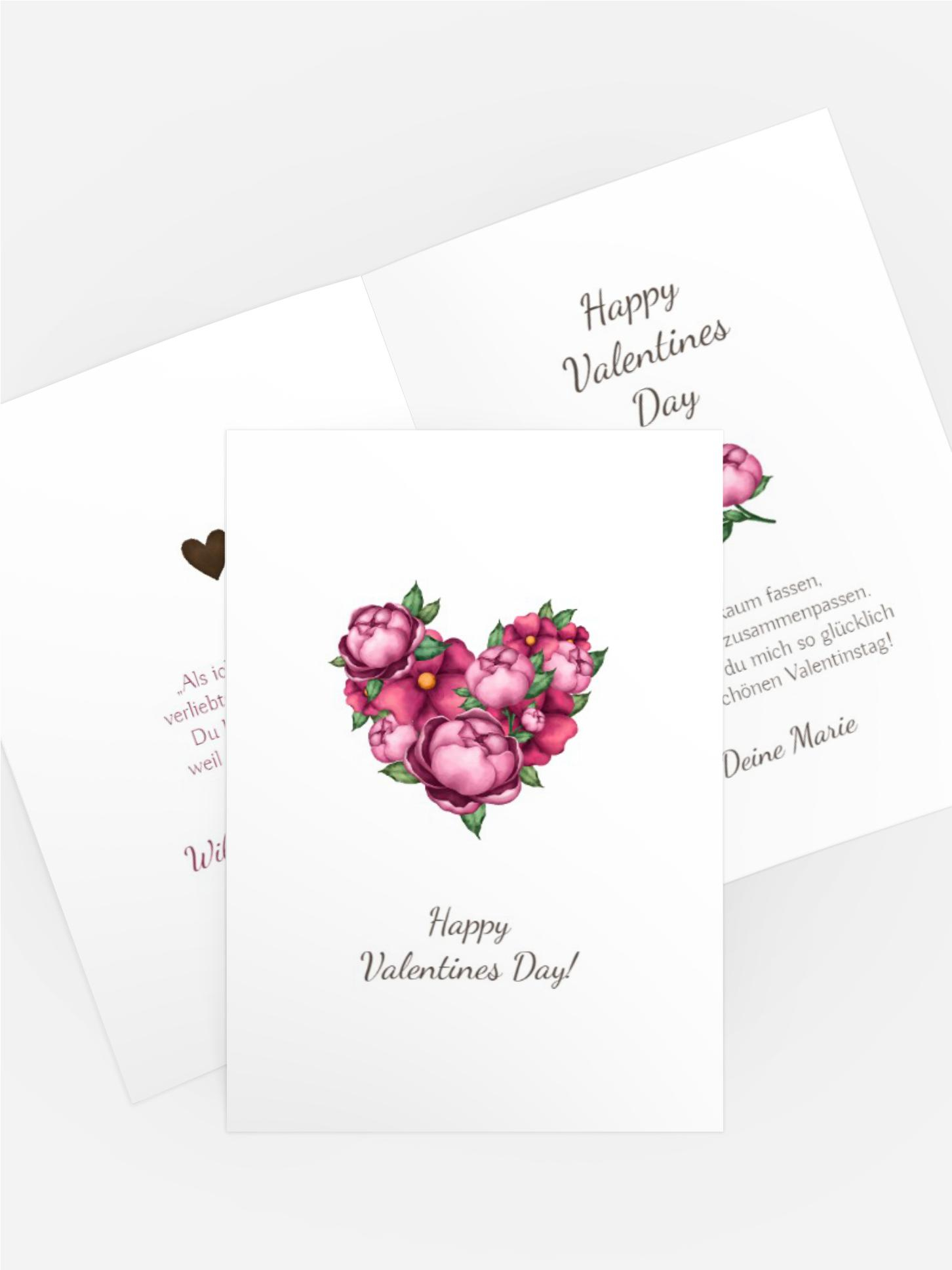 Valentinskarte Blumenstrauß der Liebe