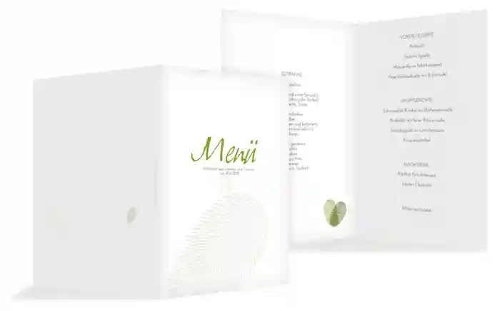 Menükarte Fingerprint