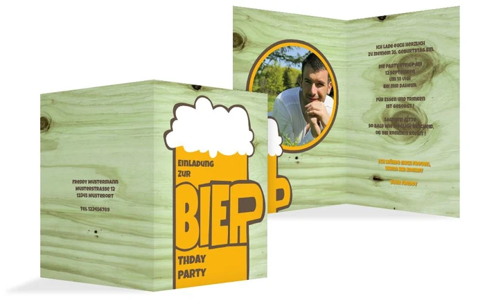 Geburtstagseinladung BIERthday Foto