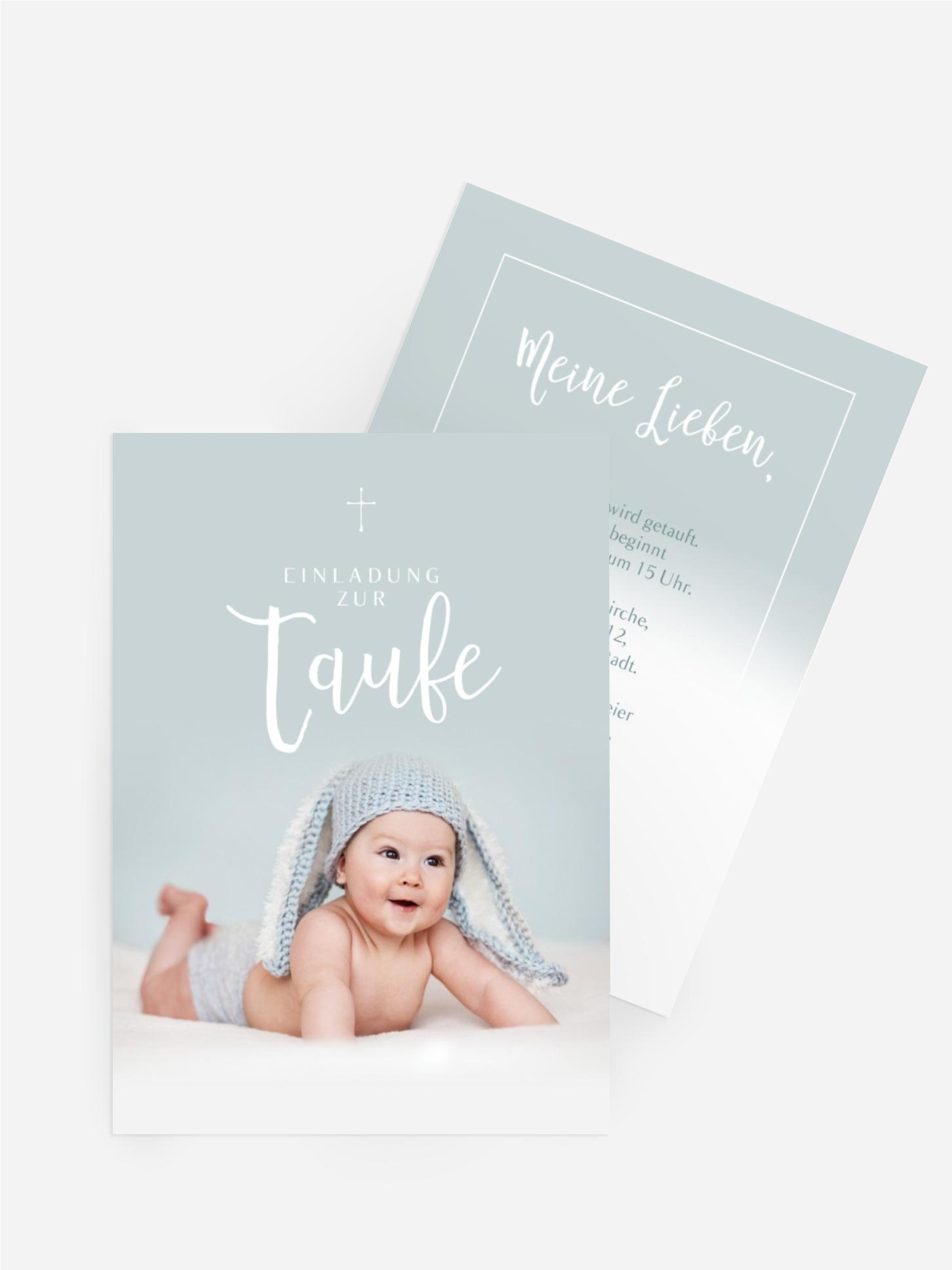 Einladungskarte Taufe Gradation