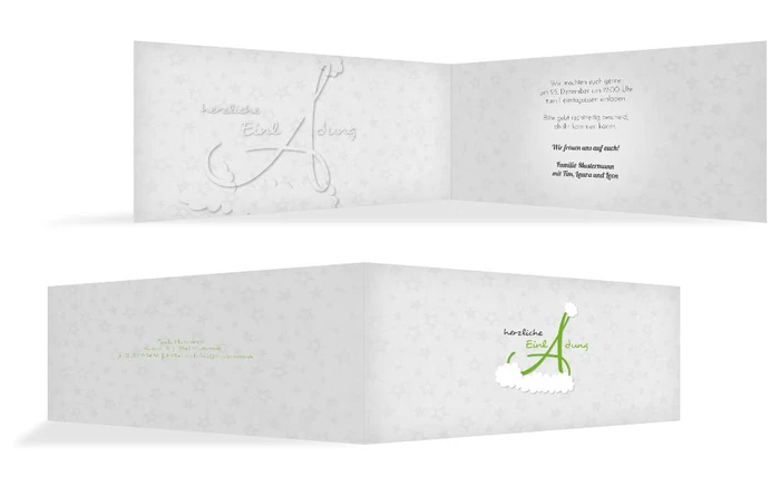 Weihnachts Einladungskarte privat A_Mütze