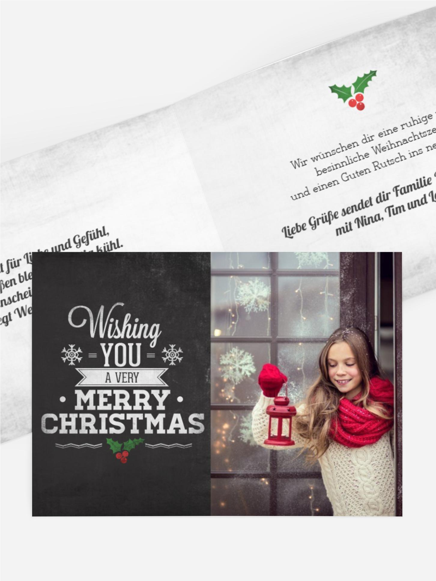 Foto Weihnachtsgrußkarte Merry Christmas Foto Weihnachtsgrußkarte Merry Christmas