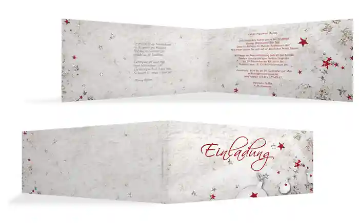 Weihnachtseinladung Geschäftlich Sternenstaub