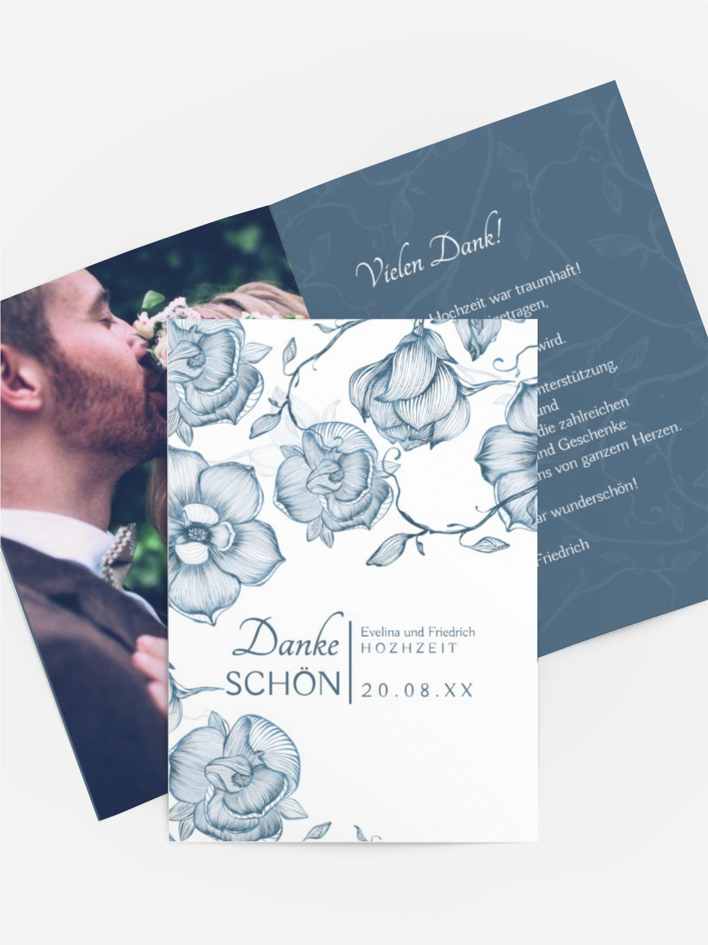 Dankeskarte Blumenhimmel