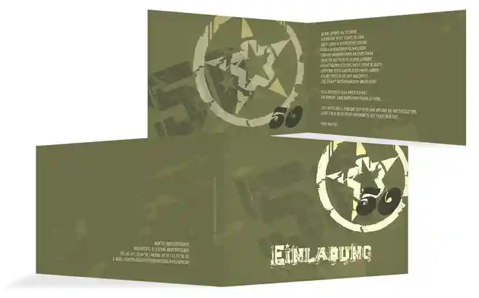 Einladungskarte zum Geburtstag star style 50