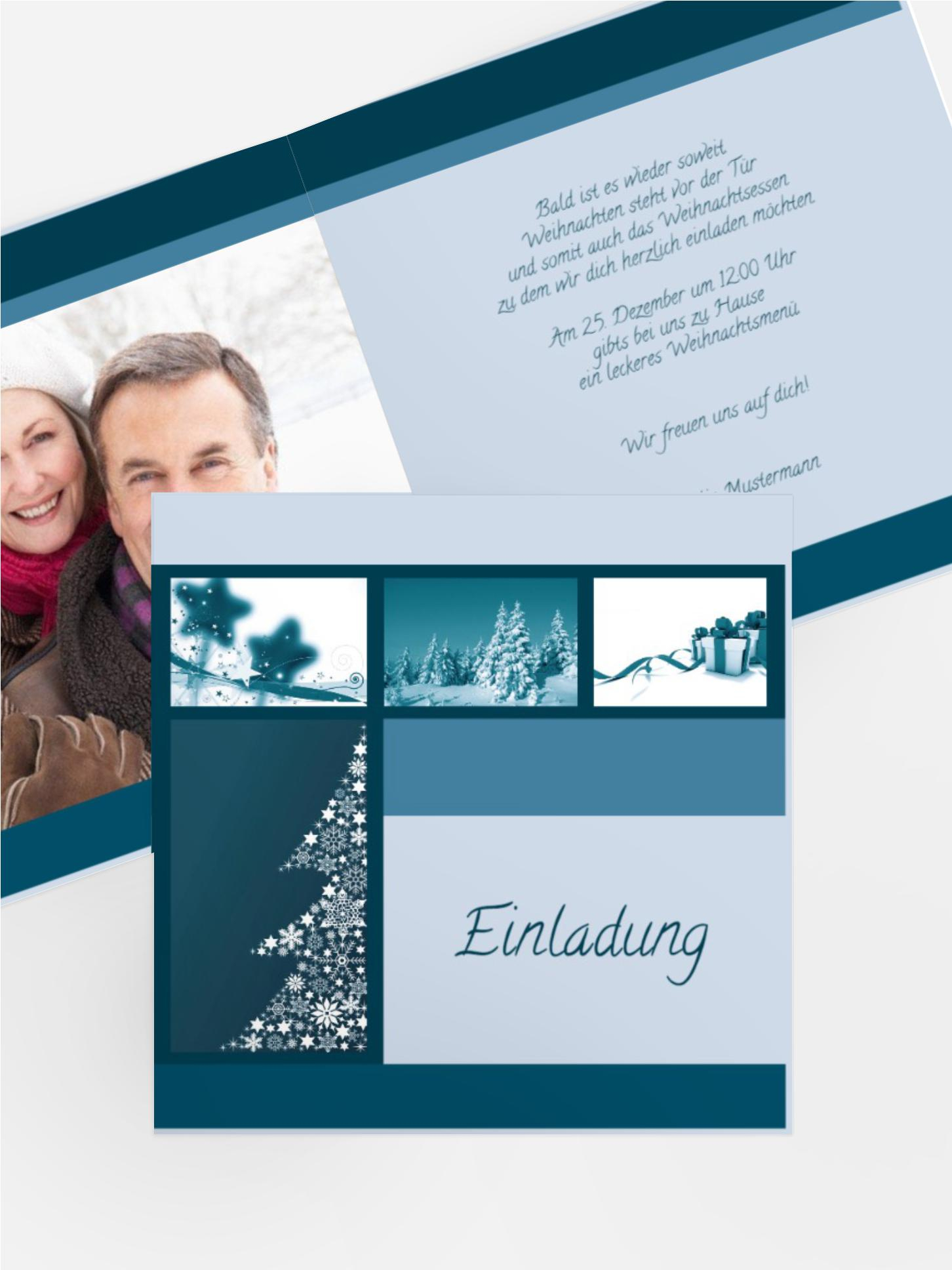 Weihnachtseinladung Privat Classic