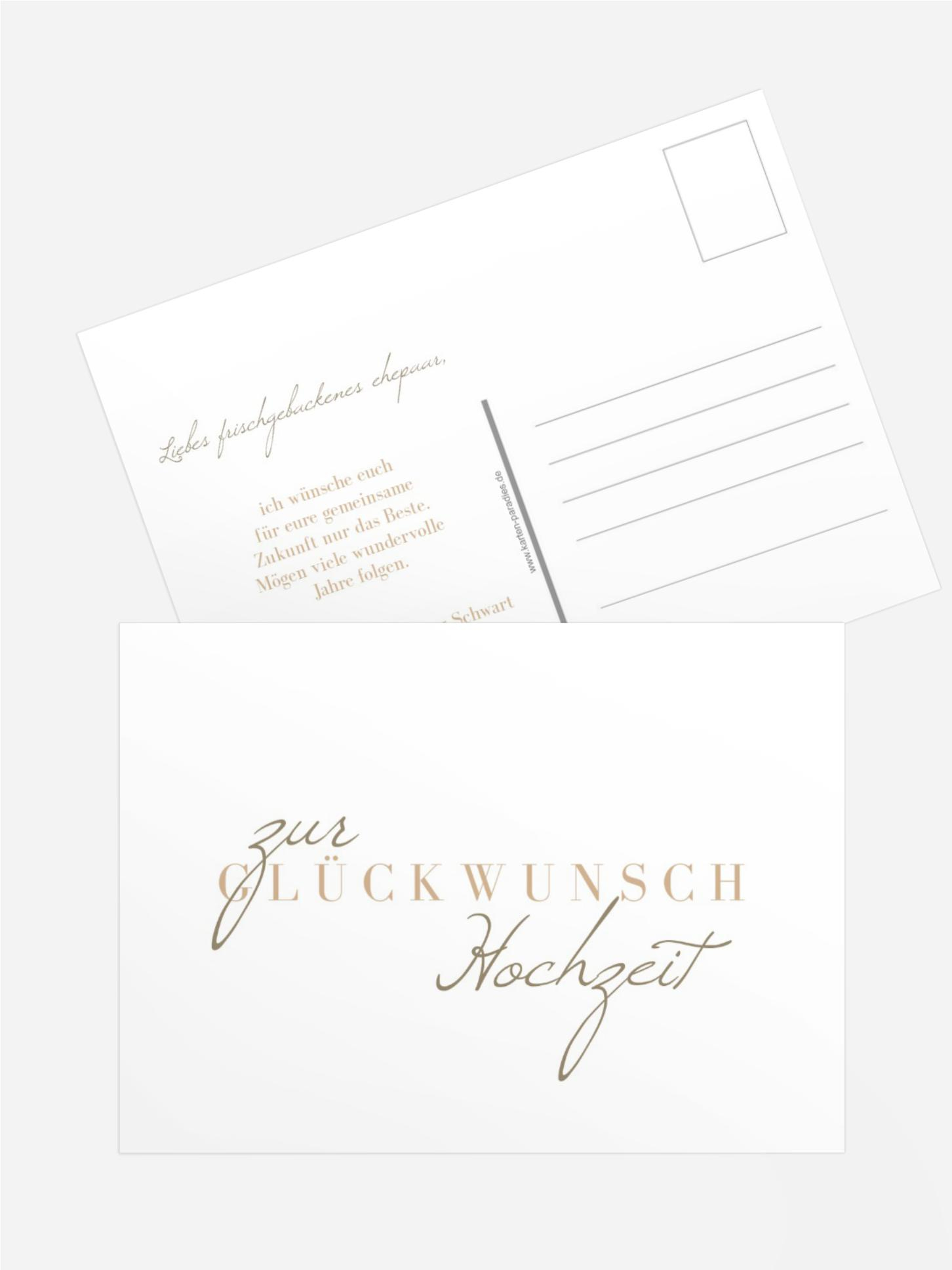 Glückwunschkarte zur Hochzeit Textüberlagerung