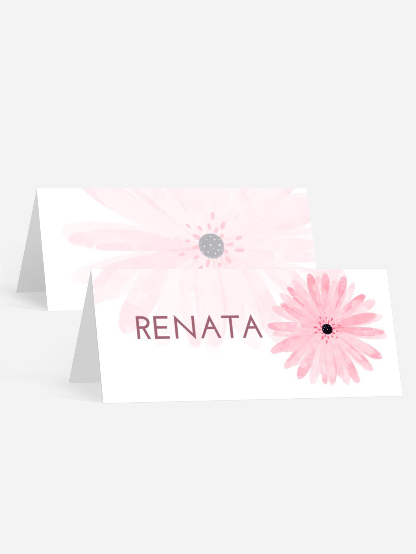 Tischkarte Jugendliche Geburtstag Blühende Blumen