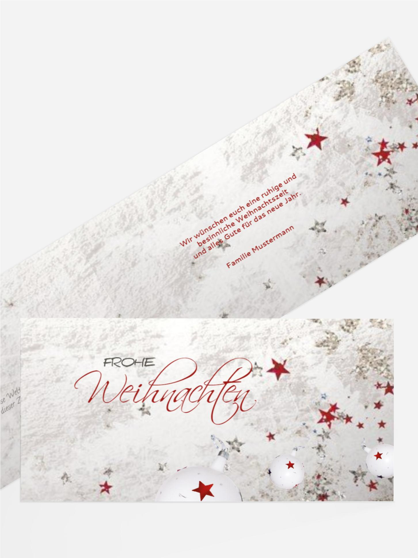 Weihnachtskarte Privat Sternenstaub