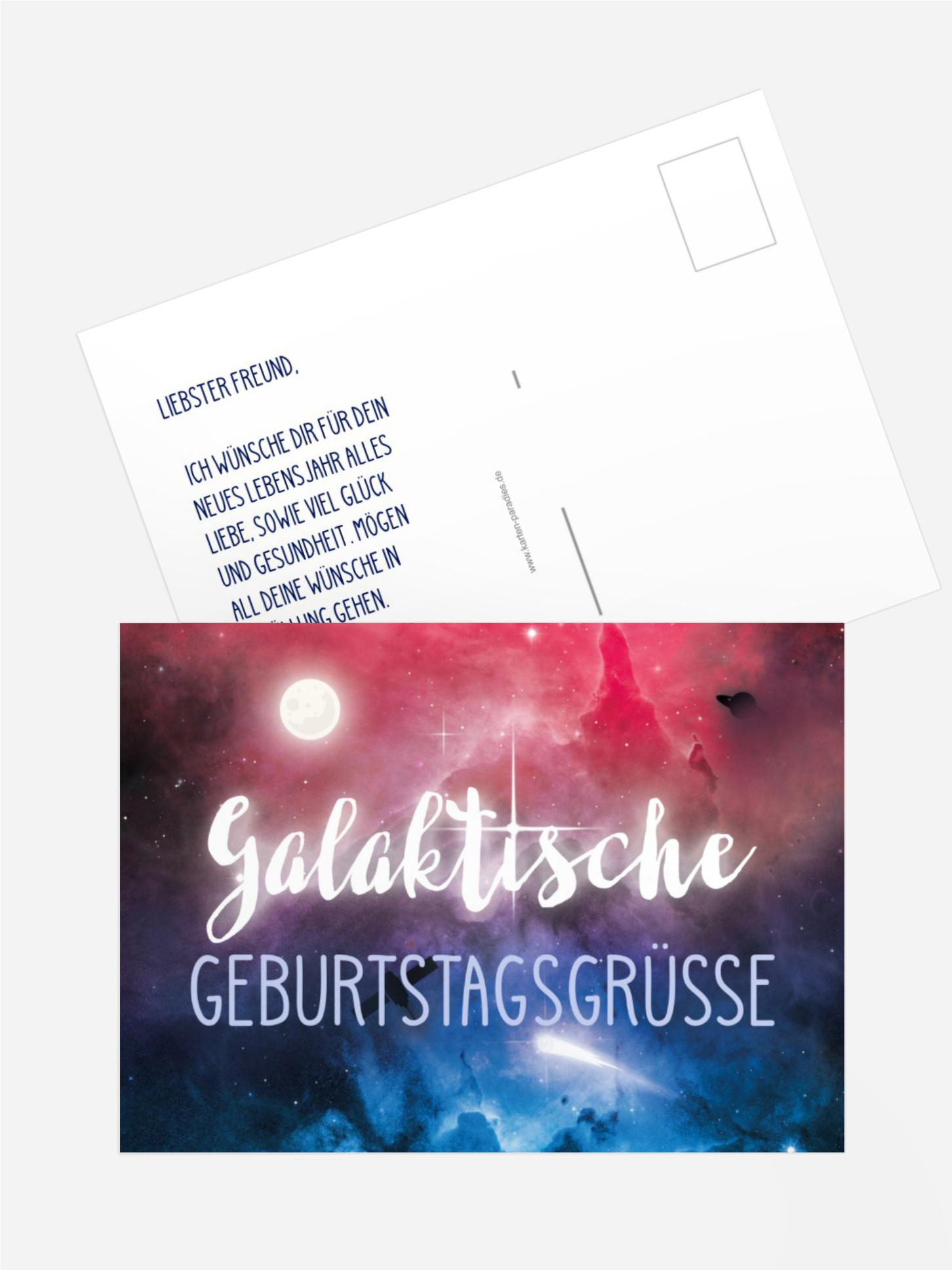 Glückwunschkarte zum Geburtstag Galaxy