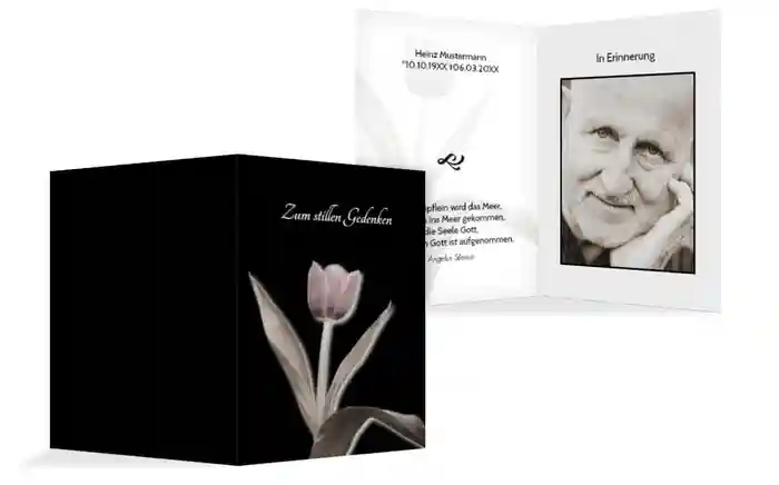 Sterbebildkarte Tulpe