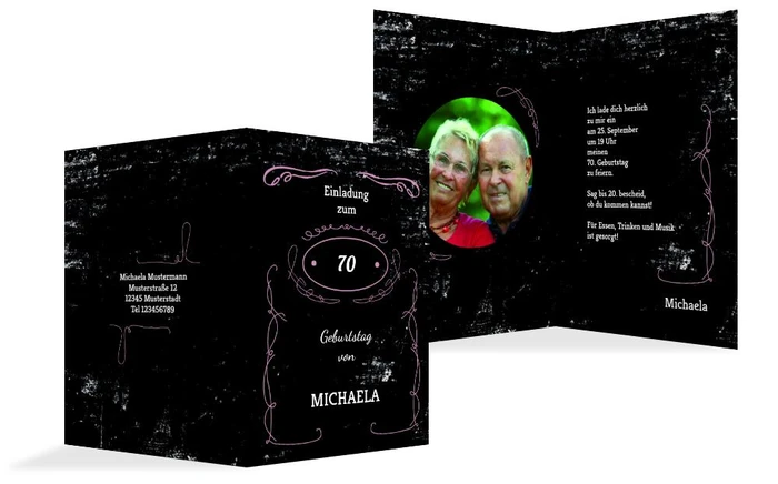 Geburtstagseinladung 70 Jackcard Foto