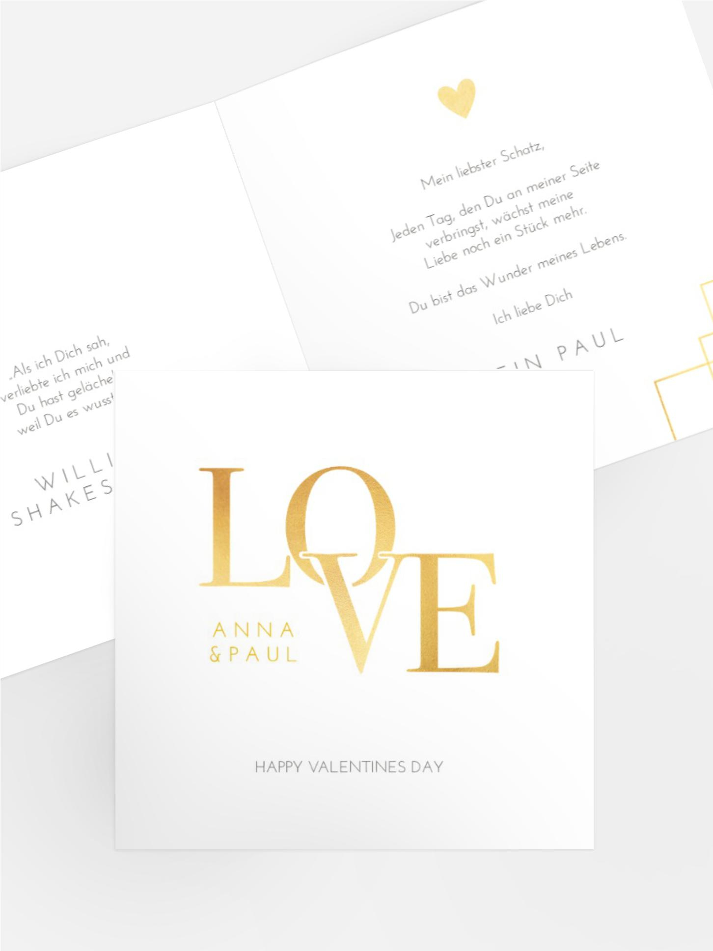 Valentinskarte Der Schatz der Liebe