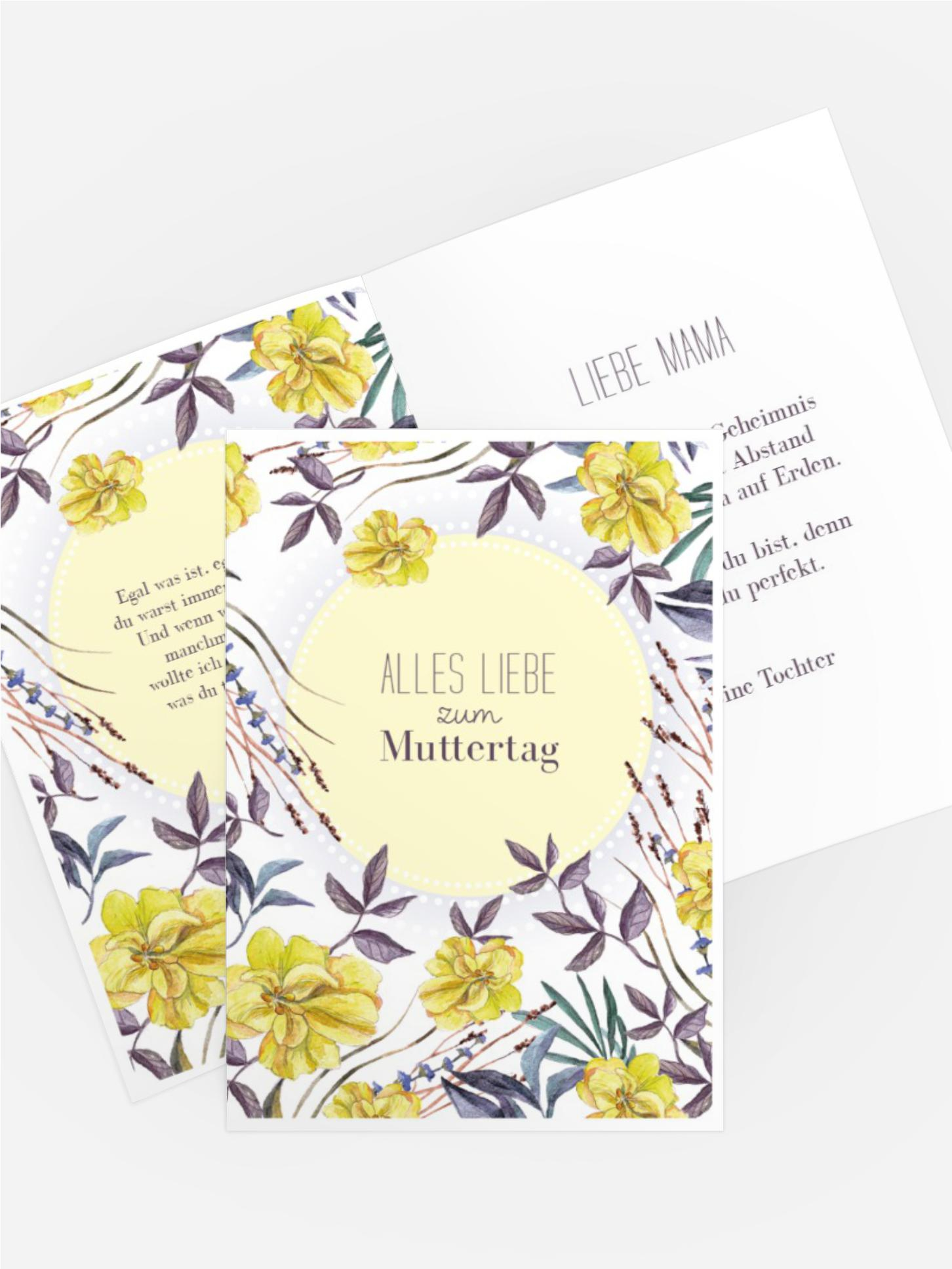 Karte für Muttertag Blumenwiese