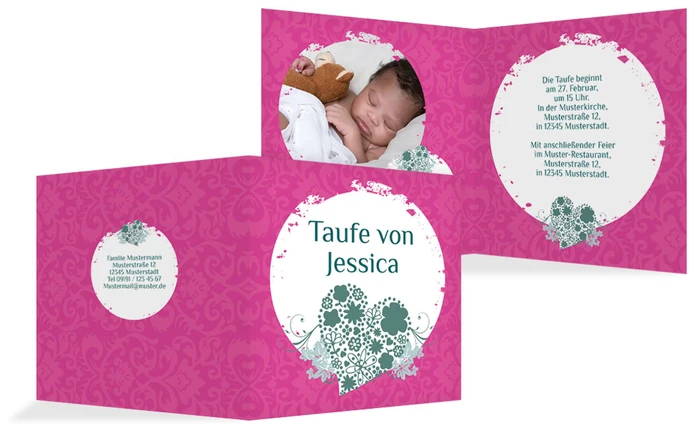 Taufkarteneinladung Kreise