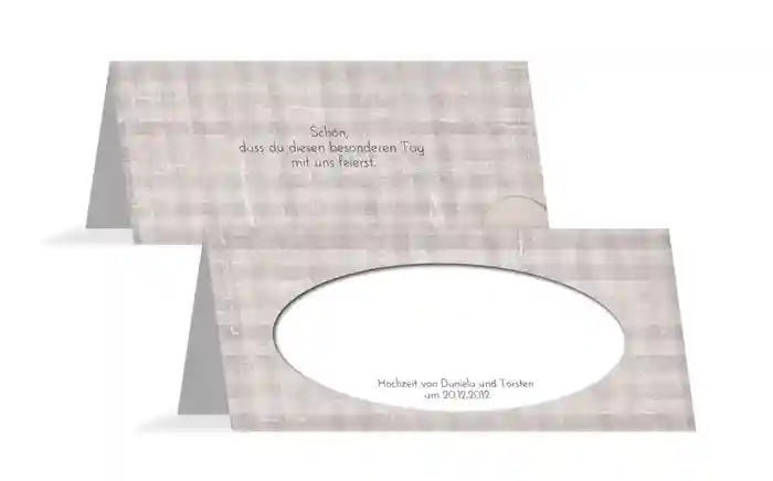 Tischkarte wedding harmony