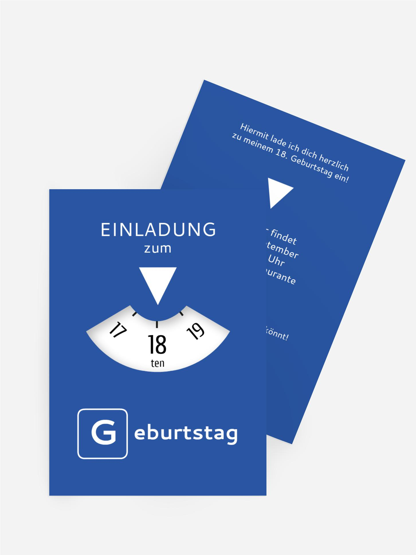 Geburtstagseinladung Parkuhr 18