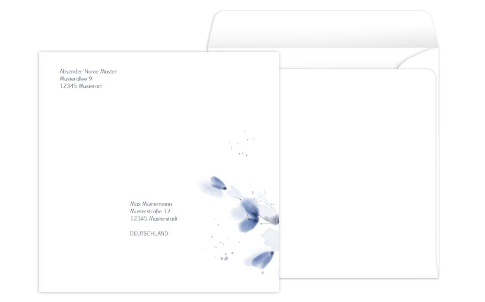 Umschlag aquarell blätter