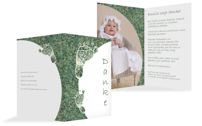 Taufe Danke Erste Schritte