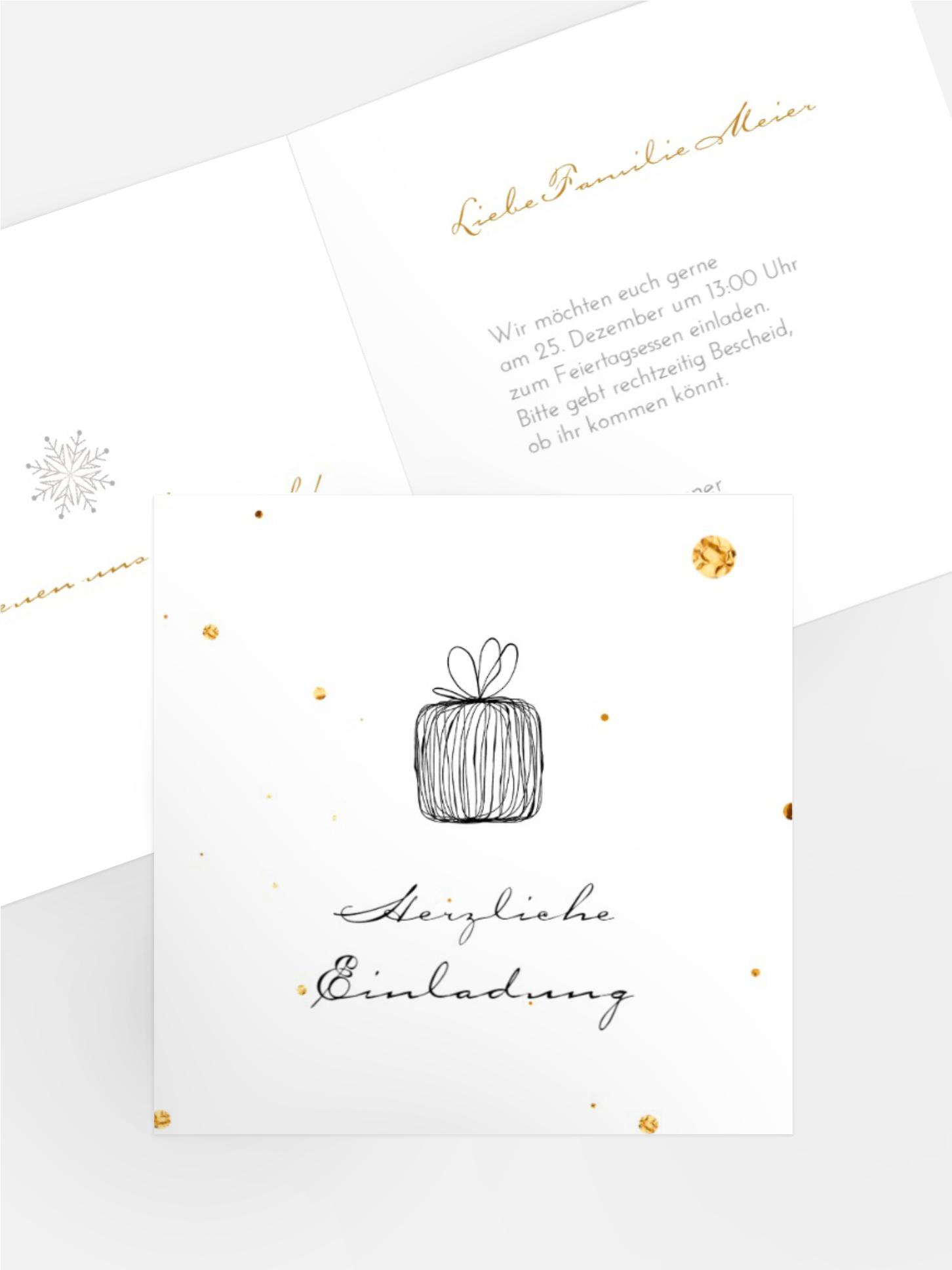Weihnachtseinladung Ein kleines Glück Weihnachtseinladung Ein kleines Glück