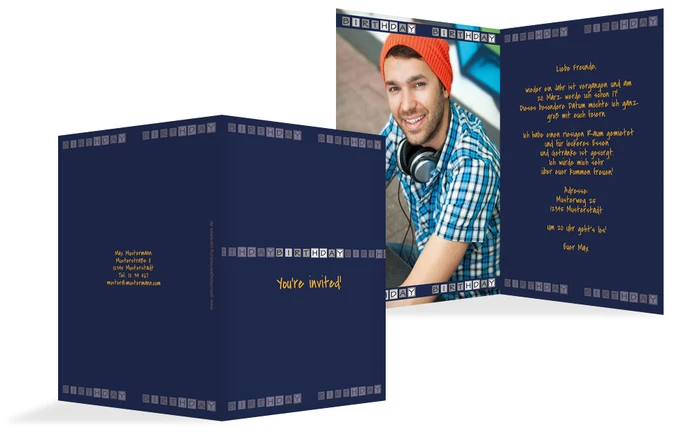 Geburtstagseinladung Birthday Boxes Foto Geburtstagseinladung Birthday Boxes Foto