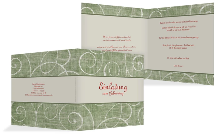 Geburtstagseinladungskarte Elegant