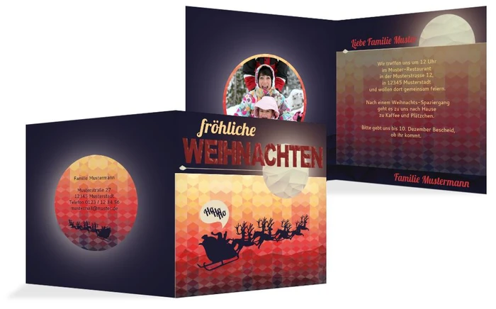 Foto Weihnachtsgrußkarte Hohoho
