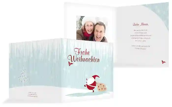 Foto Weihnachtsgrußkarte Weihnachtsmann Foto Weihnachtsgrußkarte Weihnachtsmann